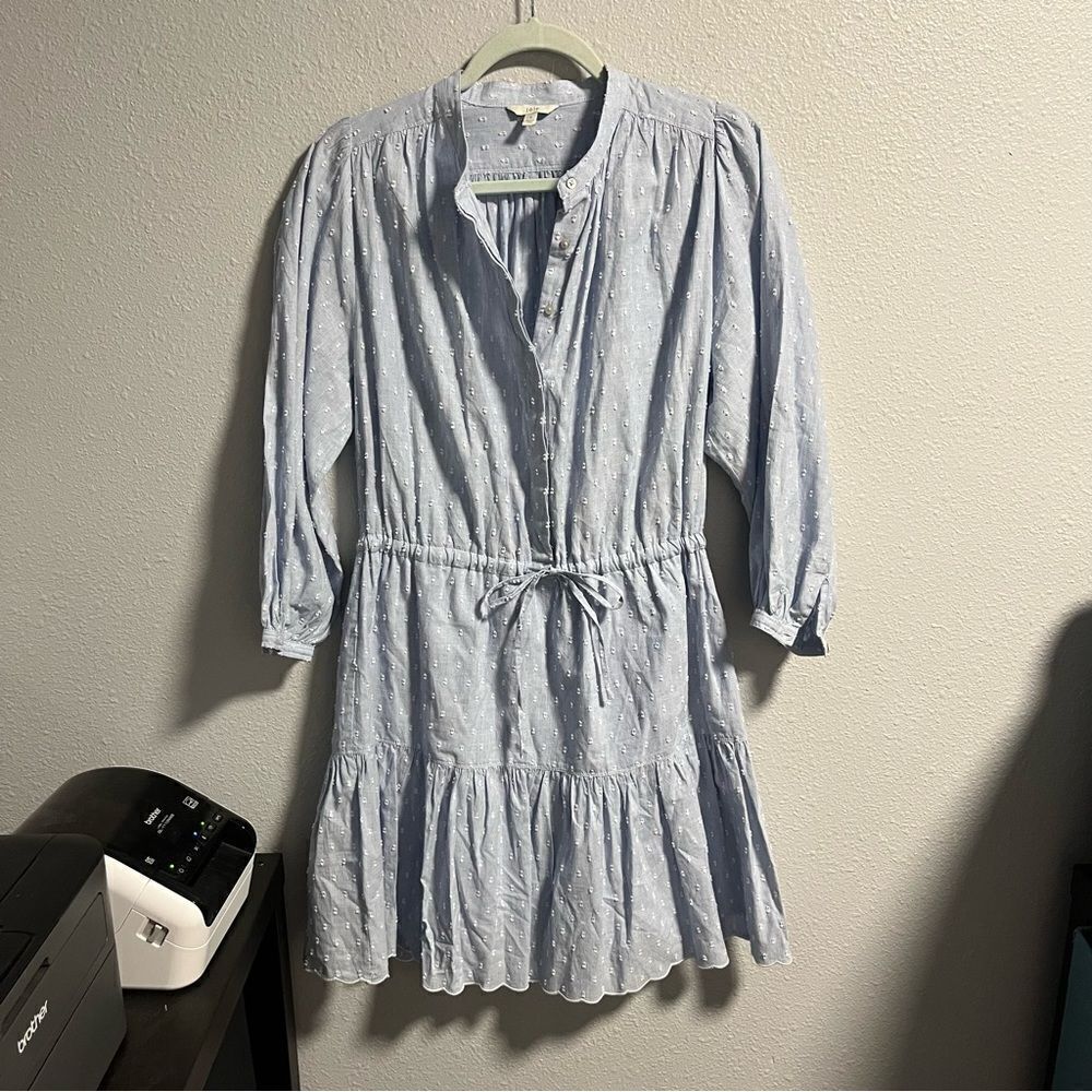 Joie Eyelet Tiered Popover Dress